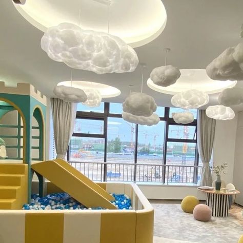 Creative LED Cloud Pendant Light Cotton Ceiling Lamp Dreamlike for Kids Girls Room Decor Luminaire Cloud Chandelier, Cloud Ceiling, Cloud Pendant, Cloud Lamp, Cottage Lighting, Cotton Clouds, Light Decoration, Chandelier Decor, White Chandelier