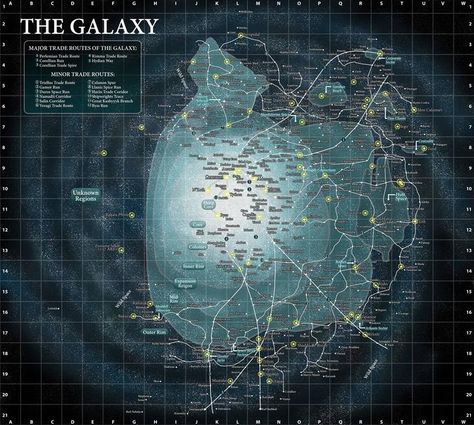 Galaxy Map, Star Wars Species, Star Wars Planets, Star Wars Galaxy, Galaxy Poster, Star Wars Rpg, Custom Poster, Poster Wall Decor, Galaxies Stars