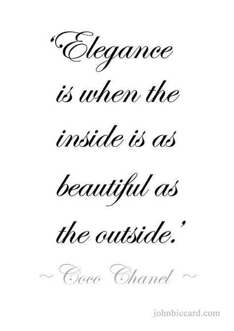 ♔ Elegance is when the inside is as beautiful as the outside  #violetbutterfly  #alexamartinezinternational Dinner Quotes, Elegance Quotes, Beauty Quotes Inspirational, Event Quotes, Fashion Quotes Inspirational, Style Quotes, Chanel Quotes, Classy Quotes, 70 Degrees