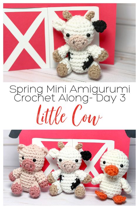 Crochet Mini Highland Cow Free Pattern, Small Cow Amigurumi Free Pattern, Tiny Cow Crochet Pattern, Tiny Animal Crochet Pattern Free, Farm Animal Crochet Patterns Free, Small Cow Crochet Pattern Free, Mini Cow Crochet Pattern Free, Crochet Farm Animals Free Pattern, Mini Cow Crochet Pattern