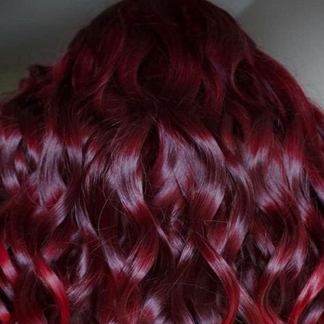 Midnight Rose Hair Color, Crimson Red Hair, Olaplex No 6, Rose Hair Color, Guytang Mydentity, Vibrant Red Hair, Crimson Hair, Red Hair Inspo, Shampoo Bowl