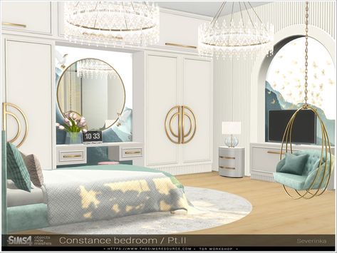 The Sims Resource - Constance bedroom Pt.II Sims 4 Cc Bedroom Decor Patreon, Sims 4 Fancy Bedroom, The Sims Resource Sims 4 Furniture Bedroom, The Sims 4 Cc Resource Bedroom, Sims 4cc Bedroom, Modern Bedroom Sims 4, Sims 4 Cc Aesthetic Decor, Sims4 Cc Furniture Aesthetic, Sims 4 Cc Luxury Bedroom