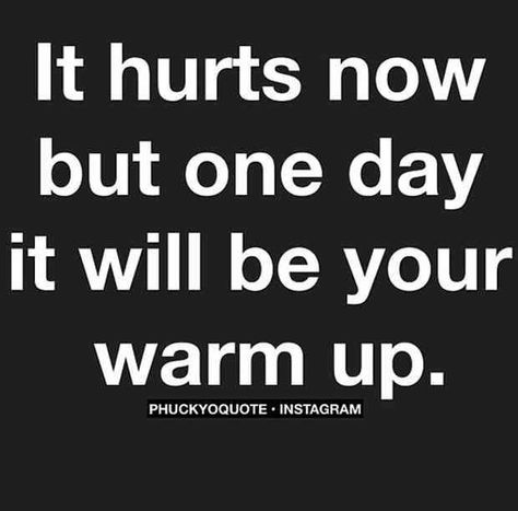 “It hurts, but one day it will be your warm up.” Movies Quotes, Fit Girl Motivation, Can't Stop Won't Stop, Gym Quote, Motivation Board, Best Motivational Quotes, Motivation Fitness, Sport Motivation, Fitness Motivation Quotes