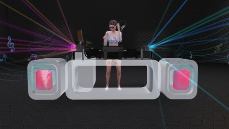 Mr Creative X — MCX Glass Dj Booth get together needed new... Dj Booth Sims 4 Cc, Sims 4 Dj Cc, Sims 4 Dj Booth, Sims 4 Dj Booth Cc, Blender Scenes, Dj Booth, Sims4 Clothes, Sims4 Cc, Sims Mods