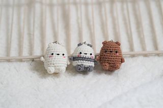 Bear Panda, Crochet Case, Ice Bear, Crochet Keychain Pattern, Crochet Design Pattern, Kawaii Crochet, Fun Crochet Projects, We Bare Bears, Bare Bears