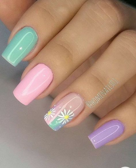 Essence Nails, Manikur Kuku, Nails Yellow, Trendy Nail Art Designs, Simple Gel Nails, Spring Nail Colors, Nails Colors, Nails Blue, Jelly Nails