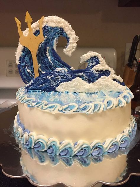 Percy Jackson Birthday Cake Ideas, Percy Jackson Themed Cake, Percy Jackson Cake Ideas, Percy Jackson Birthday Cake, Aquaman Birthday, Percy Jackson Cake, Percy Jackson Crafts, Bday Party Ideas, Percy Jackson Birthday