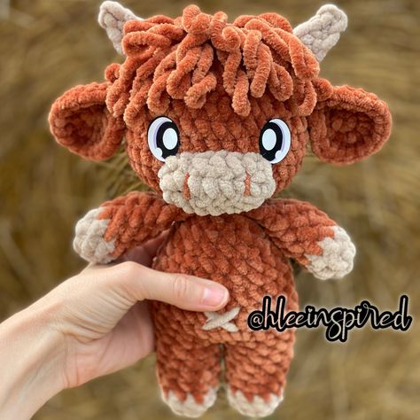 Crochet Long Horn Cow, Crochet Cow Stuffed Animal, Amigurumi Highland Cow Free Pattern, Hiland Cow Crochet Pattern, Longhorn Crochet Pattern Free, Fuzzy Cow Crochet, Highland Cow Amigurumi Free Pattern, Crochet Cow Pillow, Crochet Highland Cow Free Pattern