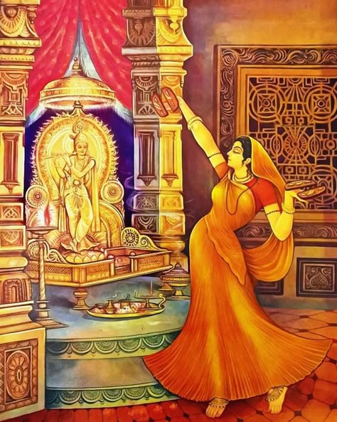 Mira Bai, Meera Krishna, Kushan Empire, Meera Bai, Radhe Krishna Art, Mata Durga, Krishna Devotee, Natural Painting, Historical India