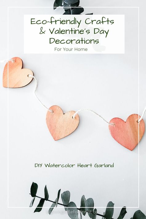 Valentine's Day Decorations, Diy Solar Panel, Diy Planter Box, Homemade Art, Heart Garland, Watercolor Heart, Diy Solar, Diy Watercolor, Valentine Day Crafts