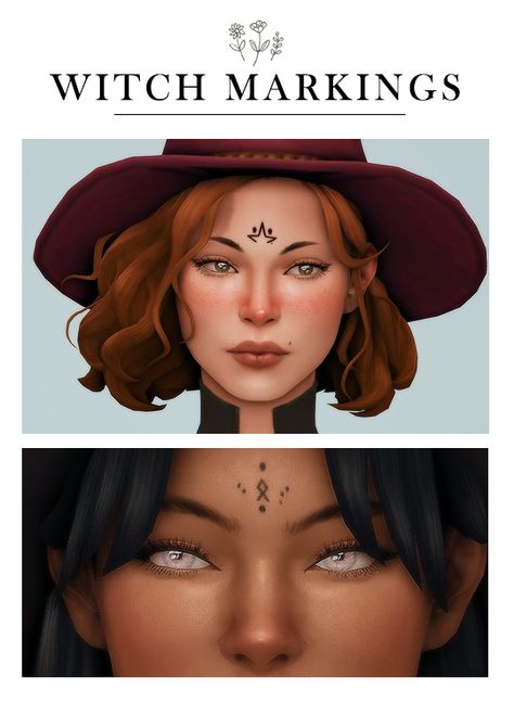 WITCH MARKINGS | Ziearel on Patreon Witch Markings, Sims 4 Tattoos, The Sims 4 Skin, Pelo Sims, The Sims 4 Packs, Sims 4 Mm Cc, Sims 4 Cc Makeup, Sims 4 Game Mods, Sims 4 Cc Skin