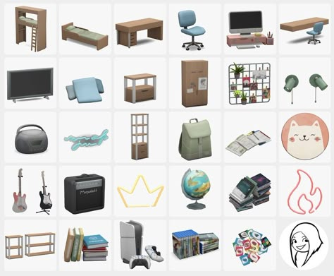 Dorm Territory set is available in early access ! | Patreon Sims 4 Dorm Cc, Bedroom Cc Sims 4, Console Table Storage, Sims Furniture, Sims 4 Cas Mods, Sims Clothes, Sims 4 Bedroom, Cc Furniture, Sims 4 House Design