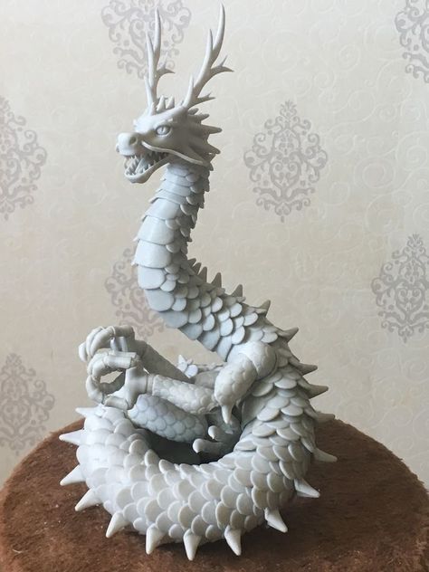 3d Printer Stl Files, Dragon Project, 3d Dragon, 3d Printer Files, Mermaid Painting, Clay Dragon, Dragon Sculpture, Mermaid Tattoos, Beautiful Dragon