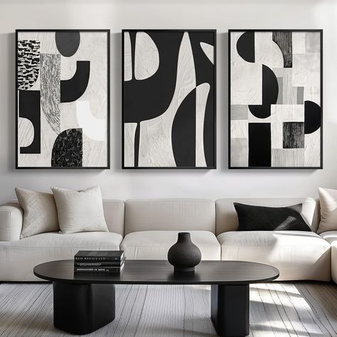 Black and white living room decor modern