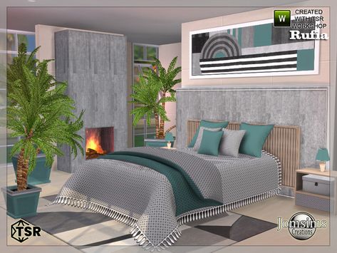 Sims 4 Cc Beds Bedroom Sets, Sims 4 Cc Blankets, The Sims 4 Bedroom Cc, Sims4 Furniture, Sims 4 Beds, Bedroom End Tables, Ts4 Mods, Sims Inspiration, Alpha Cc