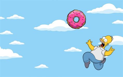 Homer Simpson, sky, donut, The Simpsons Mordecai Y Rigby, Simpson Wallpaper Iphone, Wallpaper Notebook, R Wallpaper, Culture Food, Desktop Wallpaper Art, Mac Wallpaper, Krispy Kreme, High Resolution Wallpapers