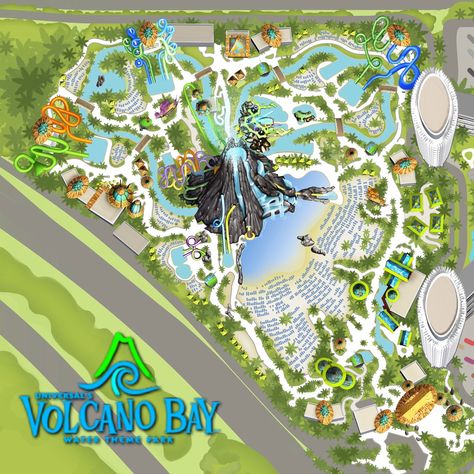 Planet Games, Universal Resorts, Hawaii Theme, Volcano Bay, Planet Coaster, Closed Today, City Layout, Orlando Travel, City Planning