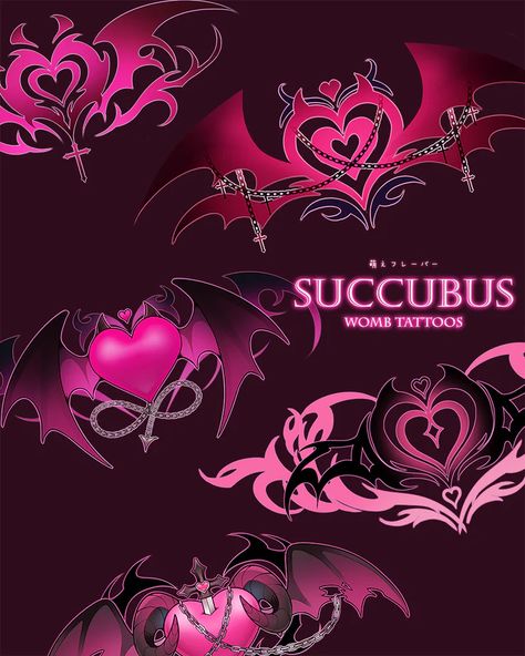 Succubus Design Tattoo, Womb Tattoo Succubus Design, Sucubus Tattoo Design, Succubus Womb Tattoo, Succubus Tattoo Design, Succubus Design, Succubus Art, Tattoo Belly, Womb Tattoo