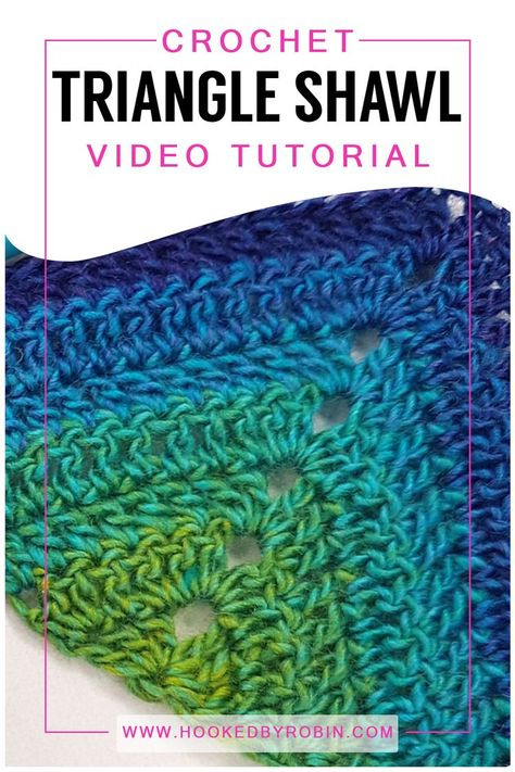 Crochet Solid Triangle Granny Shawl [Free Video Tutorial & Written Pattern!] Granny Square Triangle Shawl Pattern, Easy Knit Triangle Shawl Free Pattern, Free Triangle Scarf Crochet Pattern, Easy Triangle Shawl Crochet, One Skein Crochet Shawl Pattern Free, Crochet Granny Square Shawl Pattern Free, Triangle Crochet Shawl Pattern Free, Virus Meets Granny Shawl Pattern, Crochet Triangle Shawl Pattern Free Easy