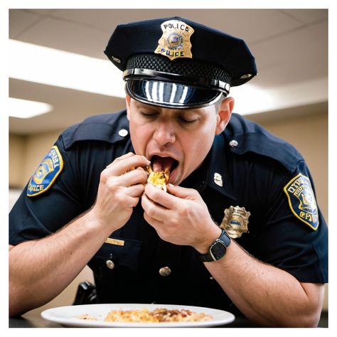 What do you think of when you see photos of a group of Police Officers sitting down for a meal? This was a more accurate portrayal of what it was like trying to eat something between calls. And for some of us we never got a full meal break in peace. Eat Something, Police Officers, Full Meal Recipes, Break In, In Peace, Police Officer, A Group, See Photo, You Think