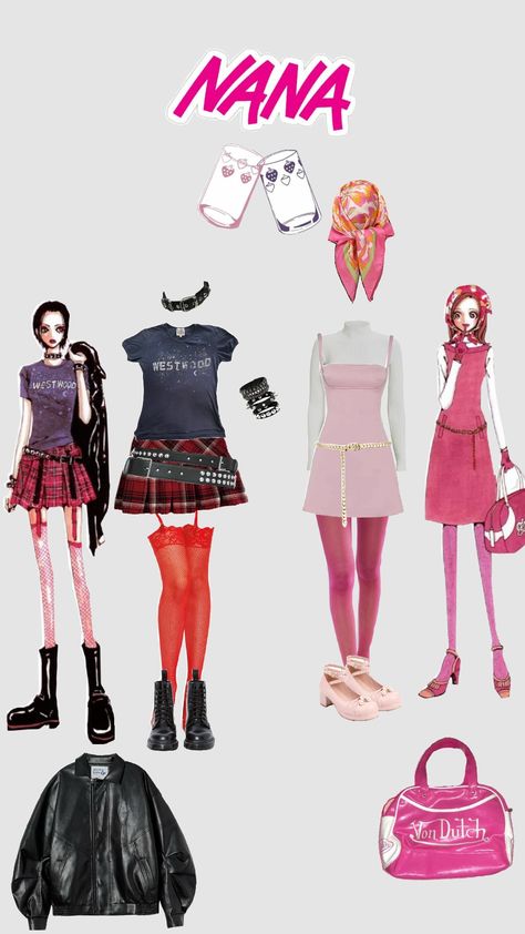 #nana #inspiredoutfit Nana Outfits Inspired, Nana Inspired Outfits, Hachi Outfits, Nana Outfits, Anime Fits, Nana Fashion, Alternative Subcultures, Drip Fits, Nana Osaki