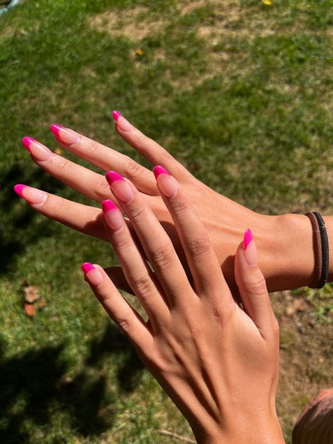 pink
french tips
almond Hot Pink French Tips, Pink French Tips, Almond Shaped Nails, Medium Almond, Shaped Nails, Almond Shape Nails, Pink French, Almond Shaped, French Tips