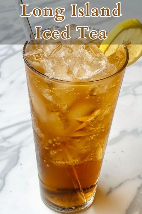 Long Island Iced Tea is a potent cocktail known for its deceptive appearance and smooth taste. Despite looking like a harmless glass of iced tea, this drink packs a punch with a combination of vodka, rum, tequila, gin, triple sec, simple syrup, and lemon juice, all topped off with a splash of cola. Long Island Cocktail, Long Island Iced Tea Recipe, Long Island Iced Tea Cocktail, Most Popular Cocktails, Long Island Iced Tea, Cocktail Recipes Easy, Long Drink, Easy Cocktails, Alcohol Drink Recipes