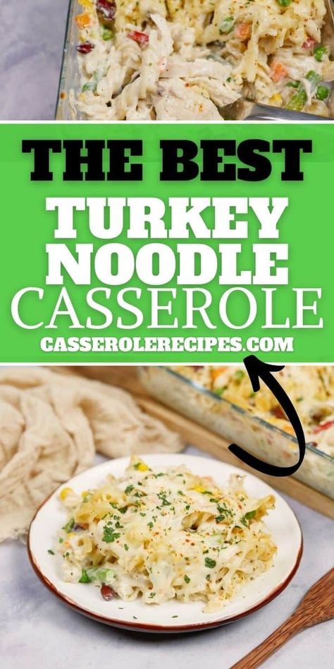 Turkey And Noodle Casserole, Turkey Noodle Casserole Recipes, Turkey Pasta Recipes, Turkey Casserole Recipes, Turkey And Noodles Recipe, Turkey Noodles, Turkey Noodle Casserole, Turkey Casserole Recipe, Creamed Turkey