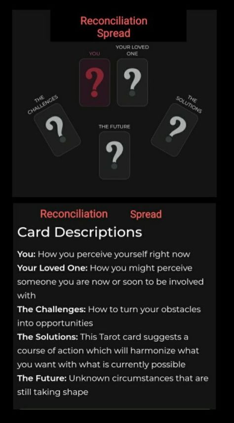 #tarot #tarotreadersofinstagram #tarotreader #tarotreading #tarotcards #tarotcardmeanings #tarotspreads #tarotcardreading #tarotdeck #tarotcardart #spread #tarotspreads Reconciliation Tarot Spread, Tarot Card Layouts, Pass My Exams, Relationship Tarot, Free Tarot Reading, Witch Stuff, Tarot Spread, Free Tarot, Card Layouts