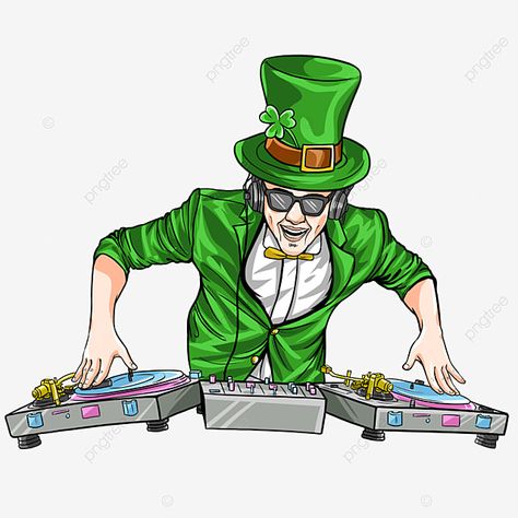 Dj Clipart, Beard Clipart, Dj Music Man, Rock Clipart, Easy Skull Drawings, Clover Clipart, Big Beard, St Patricks Day Clipart, Music Clipart