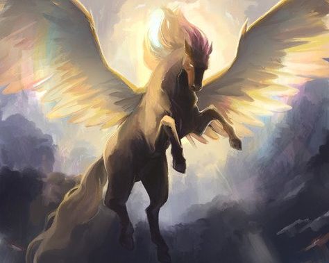 Black Pegasus Art, Fantasy Pegasus Art, Pegasus Concept Art, Pegasus Rider, Pegasus Artwork, Pegasus Greek Mythology, Fantasy Horse Art, Pegasus Aesthetic, Pegasus Painting