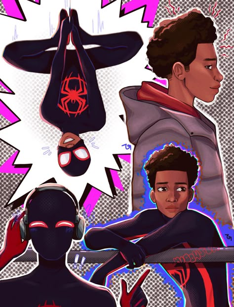 Hot Miles Morales Fanart, Miles Morales 42, Miles Fanart, Miles Morales Fanart, Spider Man Series, Miles Spiderman, Miles Morales Spiderman, Pop Art Drawing, Spiderman Pictures