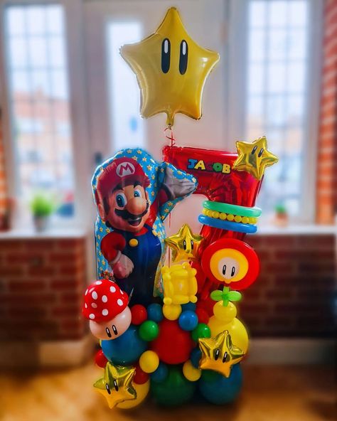 ⭐🍄 J A C O B 🍄⭐ #balloonstack #balloon #supermario #happybirthday #personalisedgifts #personalised #PersonalisedBalloons #fireflower #southamptonbusiness #southamptonballoons #hampshire #hampshireballoons #hampshireballoons #southampton #supersmashbros #smashbros #luigi #mario #mushroom #supermushroom Super Mario Balloons, Mario Balloons, Balloons Bouquet, Personalized Balloons, Fire Flower, Number Balloons, Balloon Bouquet, Super Smash Bros, Mario Mushroom