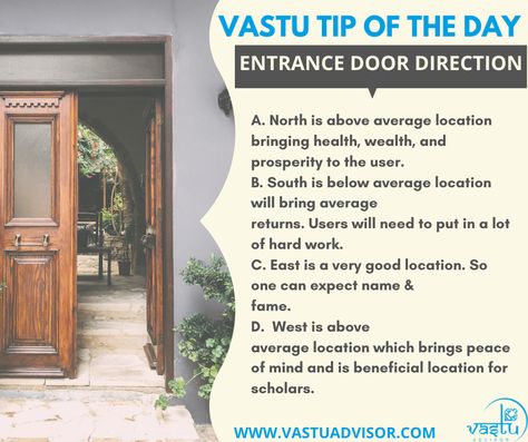 Saved Quotes, Main Entrance Door, Office Interior Design Modern, Vastu Tips, Saving Quotes, Feng Shui Tips, Vastu Shastra, Entrance Door, Tip Of The Day