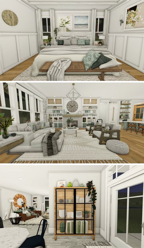 Bloxburg Living Room Inspiration, Modern Bloxburg House Living Room, Bloxburg Seating Area Ideas, Bloxburg Family Home Interior, Traditional Bloxburg House Ideas, Bloxburg House Inspo Living Room, Traditional House Living Room, Cozy Bedroom Bloxburg, Suburban Bloxburg Living Room