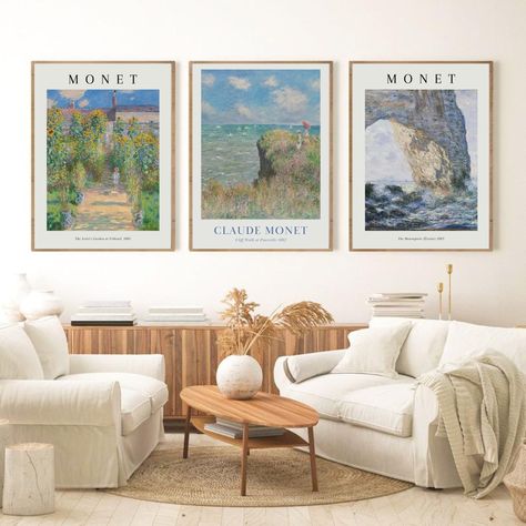 Monet Exhibition, Painting Museum, Poster Landscape, Monet Poster, Print Exhibition, Monet Art, Museum Poster, Monet Paintings, Gallery Wall Set