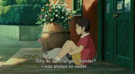 I am peaceful . I trust u with all my heart !!! Studio Ghibli Quotes, Ghibli Quotes, Fresh Movie, Whisper Of The Heart, Japanese Animated Movies, Ghibli Artwork, Ghibli Studio, I Love Cinema, Studio Ghibli Movies