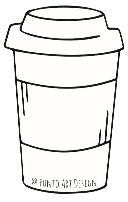 Free Coffee Cup Templates, Felt Coffee Cup Pattern, Printable Starbucks Cup, Starbucks Template Free Printable, Cup Templates Free Printable, Free Starbucks Printables, Coffee Sleeve Template Free Printable, Coffee Cup Cozy Template, Coffee Cup Cutout