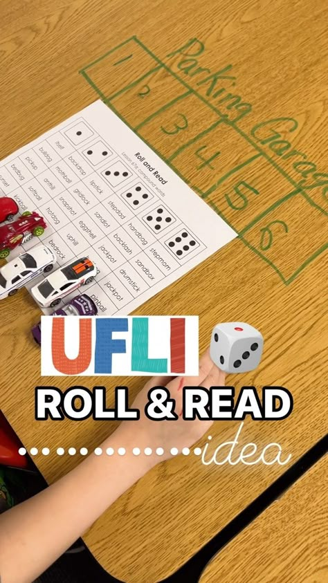 Carly Robertson | Education Resources & Ideas | Beep Beep!🚗 🎲Another idea for you to add to your arsenal of UFLI Roll and Read ideas! To play: 🩷Each player gets a roll and read mat and… | Instagram Reading Rods Activities, Whole Group Phonics Games, Roll And Write Letters, Ufli Foundations Kindergarten, Phonics Games Kindergarten, 1st Grade Centers, Roll And Read, Book Buddies, Literacy Centres