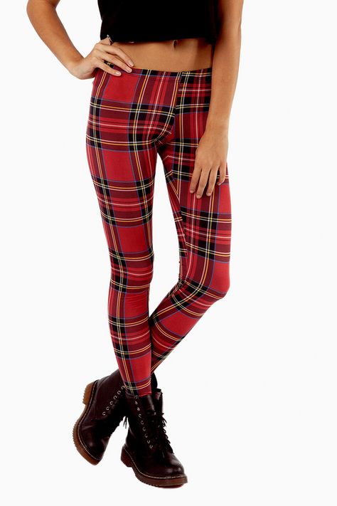 plaid leggings Plaid Leggings Outfit, Tartan Leggings, Christmas Tartan, Plaid Leggings, Prep School, Tartan Dress, Red And Black Plaid, Plaid Christmas, Womens Clothing Stores