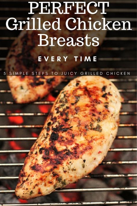 Juicy Grilled Chicken Breast, Perfect Grilled Chicken Breast, Charcoal Grilled Chicken, Perfect Grilled Chicken, Juicy Grilled Chicken, Grilled Chicken Breast Recipes, Bbq Chicken Breast, Grilling Ideas, Grilled Chicken Breast