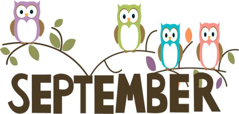 Free Month Clip Art | September Owls Clip Art Image - the word September in… Welcome September Images, September Clipart, Labor Day Clip Art, Hello September Images, September Pictures, September Images, Labor Day Quotes, Welcome September, Welcome Images