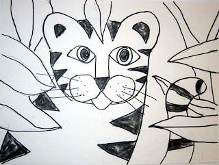 Henri Rousseau Art Projects For Kids, Db Drawing, Drawing Art Projects, Animal Artists, Art Docent, 2nd Grade Art, 3rd Grade Art, Art Projects For Kids, Jungle Art