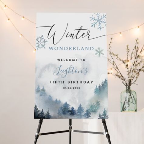 Winter Birthday Party Boy, Winter Onederland Party Boy, 1st Birthday Welcome Sign, Winter Wonderland Centerpieces, First Birthday Winter, Winter Wonderland Birthday Party, Winter Party Themes, Winter Onederland Birthday Party, Winter Onederland Party