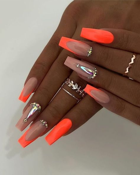 Nail&Beauty' salons in Ibiza. Read all about our experiences | nails2023trends | nailart2023 | fashion2023 |trendyspringnails2023 | nails2023trendsspring springnailsideas2023 springtimenailsacrylic | richnails |  nails2023trends | nails2023trendsspring |nails | ibizanails | kingnails | trendingsummernails | nailsinspirationsummer | cutesummernailideas | cutenailsforsummer | summernailstrendy | summernailstrendy2023 | summernailstrendyshort | nailinspoforsummer | summeraesthetic | oranjenagels Ibiza Nails, Neon Orange Nails, Pink Tip Nails, Nails Tumblr, Brown Nails Design, Colorful Nail Art, February Nails, Cute Simple Nails, Ombre Nail Designs