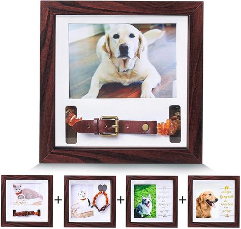 AmazonSmile : KCRasan Pet Memorial Picture Frame - Dog Memorial Sentiment Frame for Loss of Dog Gifts - Pet Collar Frame Remembrance Sympathy Dog or Cat Tribute Keepsake(Mahogany) : Pet Supplies Pet Memorial Ideas Dogs, Memorial Picture Frame, Pet Memorial Picture Frame, Memory Ideas, Pet Memorial Frames, Dog Picture Frames, Pet Memory, Pet Frame, Dog Remembrance