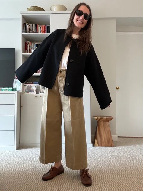 The Perfect Spring Outfit - by Becky Malinsky Becky Malinsky, Outfit For Spring, Perfect Spring Outfit, Navy Chanel, Scarf Jacket, Blogger Inspiration, Sparkly Shoes, Chanel Jacket, Chore Jacket