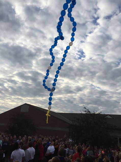 North American Martyrs Catholic Church in Lincoln Nebraska.  Balloon rosary. Catholic Kids Crafts, Balloon Release, Lincoln Nebraska, Cemetery Decorations, Driving Photography, Catholic Kids, Photo Template, Catholic Church, Rosary