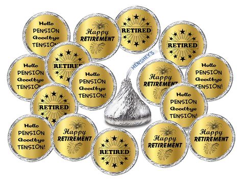 Kisses Party Favors, Retirement Favors, Planning Retirement, Hershey Kisses Party Favors, Kiss Party, Retirement Party Favors, Farewell Message, Chocolate Drops, Retirement Party Gifts