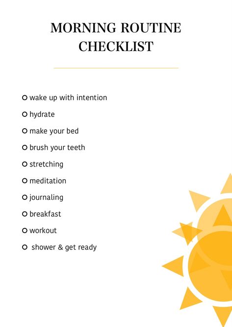 morning routine checklist Note Taking Tips, Morning Routine Checklist, Routine Checklist, Todo List, Morning Routine, To Do List, Self Help, Wake Up, Quick Saves